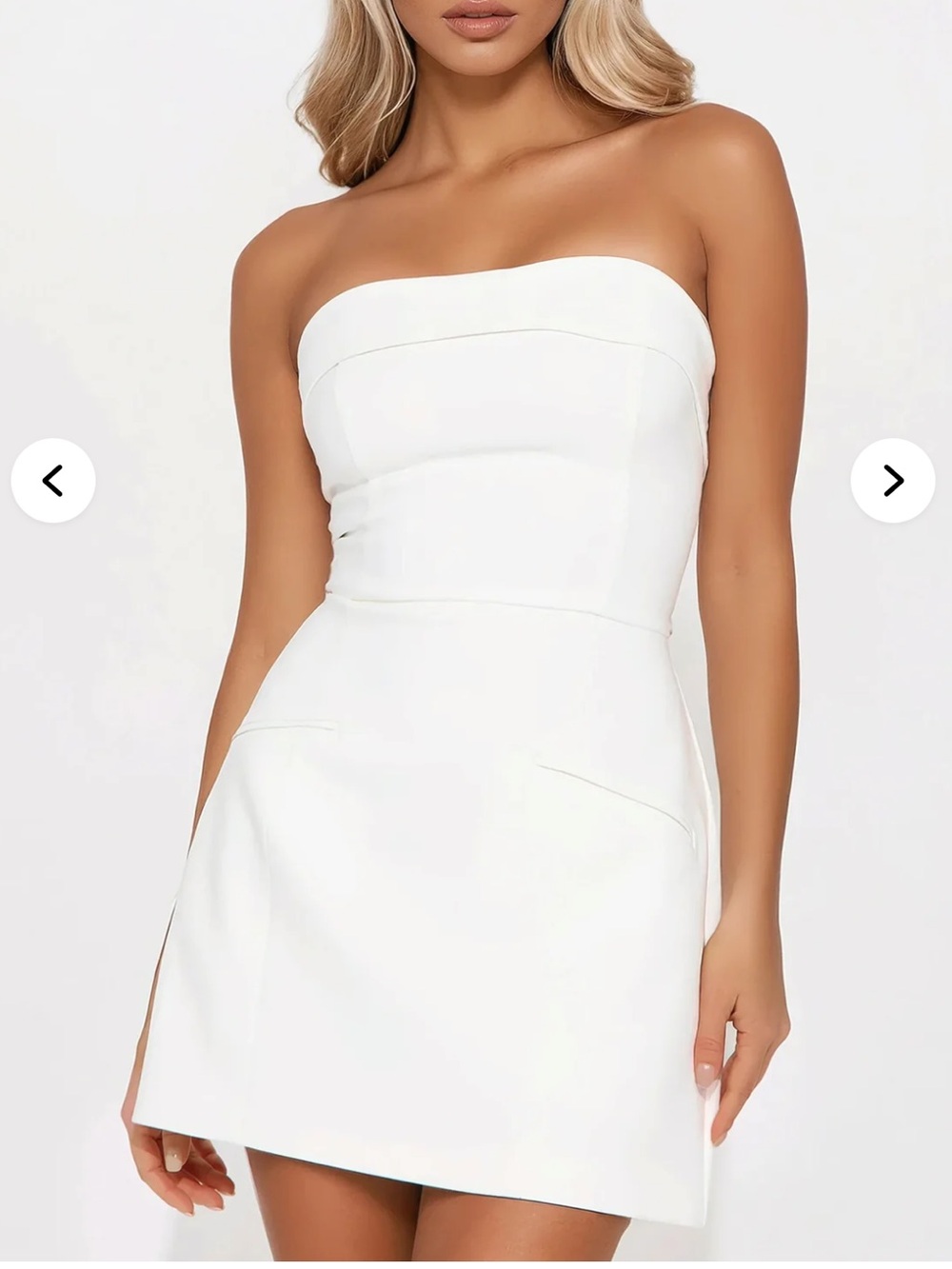 White mini dress